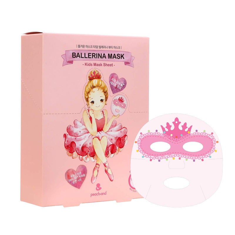 peach and Kids Face Mask, Spa Day Kit for Girls, Korean Skincare for Toddler, Birthday, Christmas Gifts for Teens, Sleepover Party, Stocking Stuffers, Pack of 10 - Image 1
